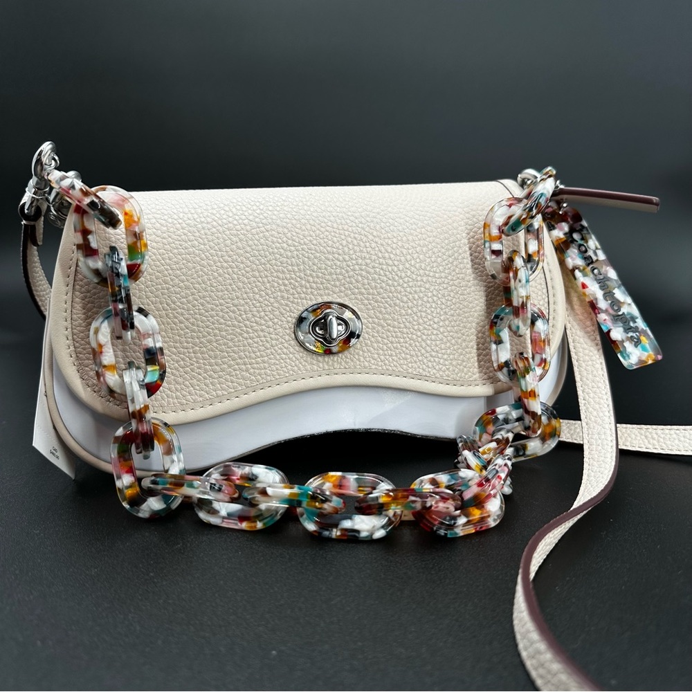 NWT Wavy Dinky In Coachtopia Leather (Cloud)